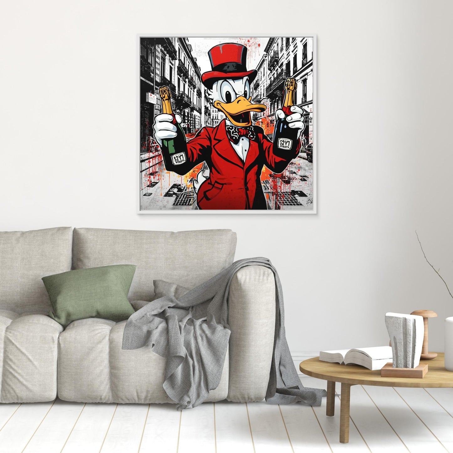 Luxury Duck Street Art Canvas – Bold Pop Graffiti Wall Decor