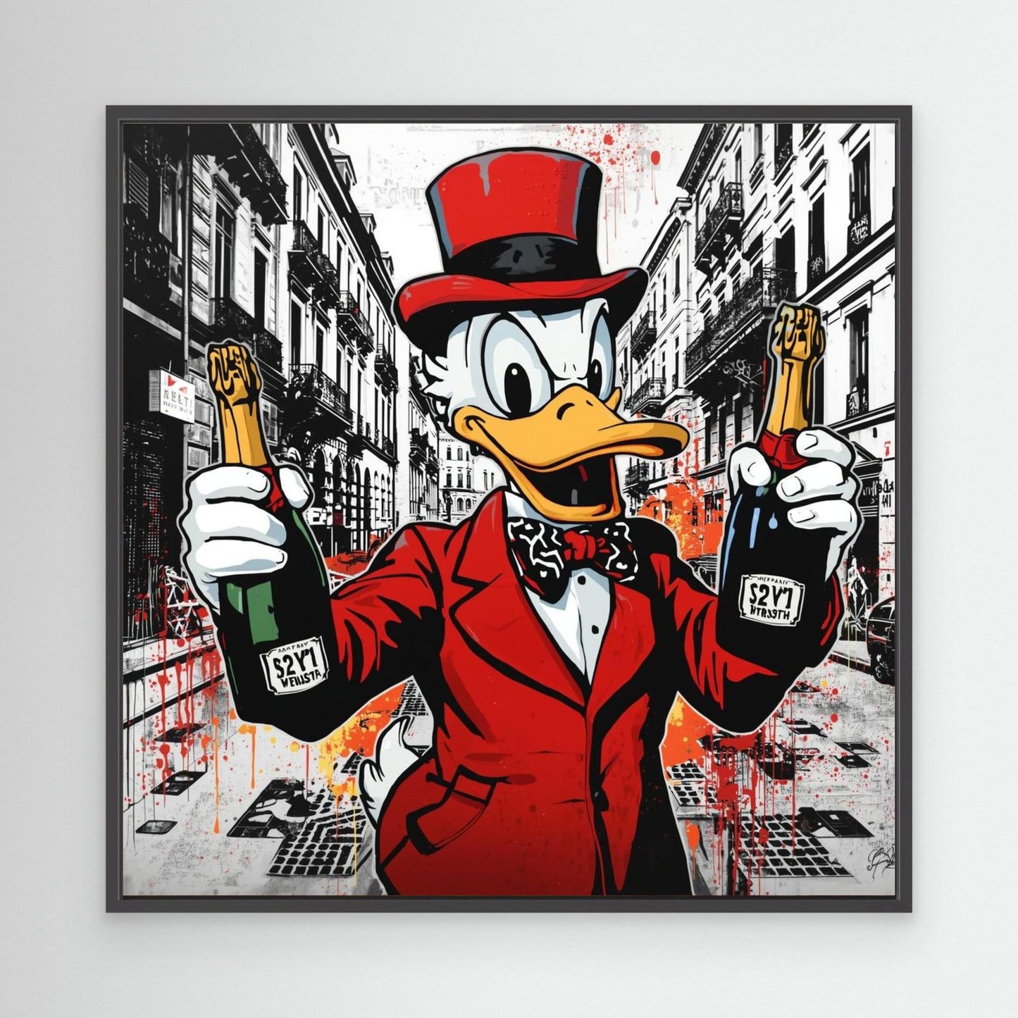Luxury Duck Street Art Canvas – Bold Pop Graffiti Wall Decor